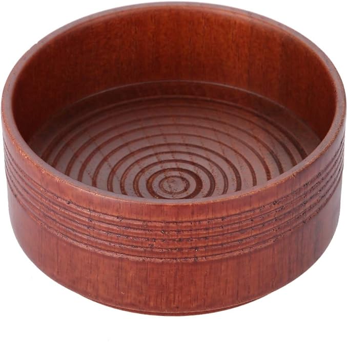 ZJchao Oak Shaving Soap Bowl, Wooden Shaving Soap Bowl Cup Mug Tool for Man Shaver Cleansing Foam Round with The Aim of to Deliver The Best Shave of Your Life and Convenient