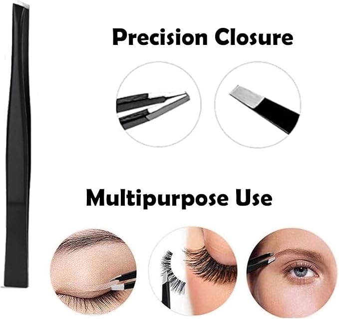 Eyebrow Razor Kit, 9 in 1 Professional Eyebrow Grooming Set for Women and Men, Including 3 Razors Trimmer,1 Tweezer,2 Scissors,2 Replacement Blades,1 Storage Bag