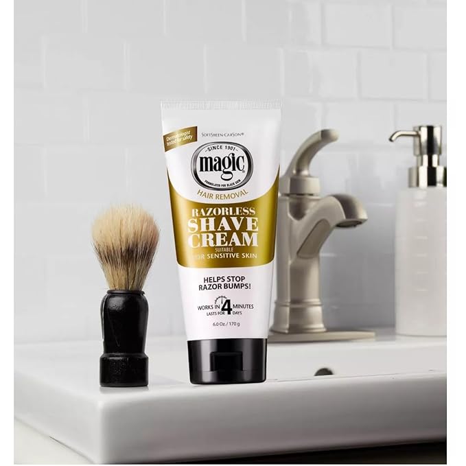 SoftSheen-Carson Magic Razorless Cream Shave, Bald Smooth Head Maintenance, 6 Oz (2 pack)