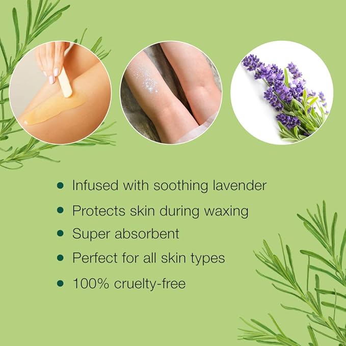 Clean + Easy Absorb Lavender Powder Pre Waxing Treatment | Moisture Absorbent Powder for Hair Removal, 3.5 oz
