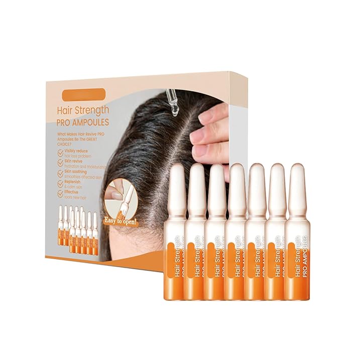 2ml Hair Growth Serum for Thinning Hair & Hair Loss - 7 Count Hair Strength Pro Ampoules with Biotin, Jojoba Oil, Rosemary & Vitamin E - Scalp Treatment to Reduce Shedding & Thicken Hair