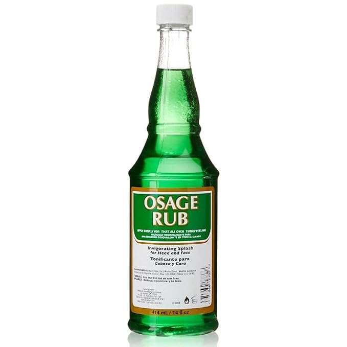 Clubman Jeris Osage Rub Professional Size - 14 fl oz Hair Tonic for Men, Refreshing and Invigorating Experience, Perfect for Men's Grooming Needs