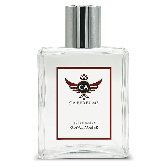 CA Perfume Impression of Royal Amber For Unisex Amber Spicy Fragrance Long Lasting Perfume Eau De Parfum 3.4 Fl Oz 100ml