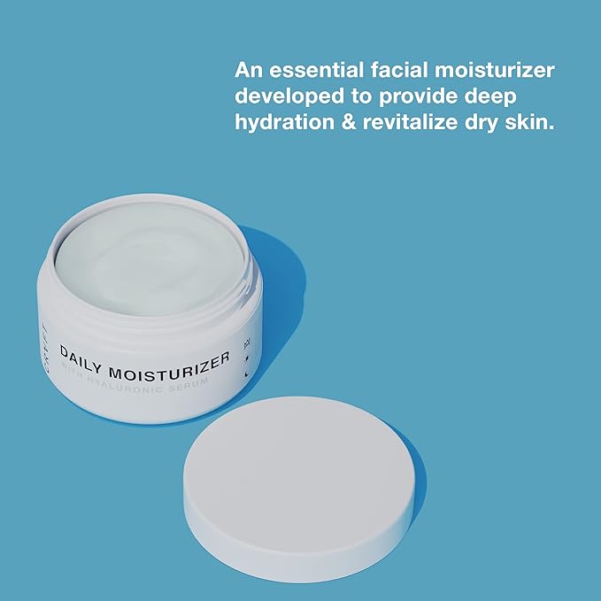 CRVFT Men's Daily Facial Moisturizer 1oz [AM/PM] | Long-Lasting Deep Hydration/Lock-In Moisture/Reduce Dryness | All Skin Types | with Hyaluronic Acid | Made in USA | Paraben & Sulfate Free [Scented]