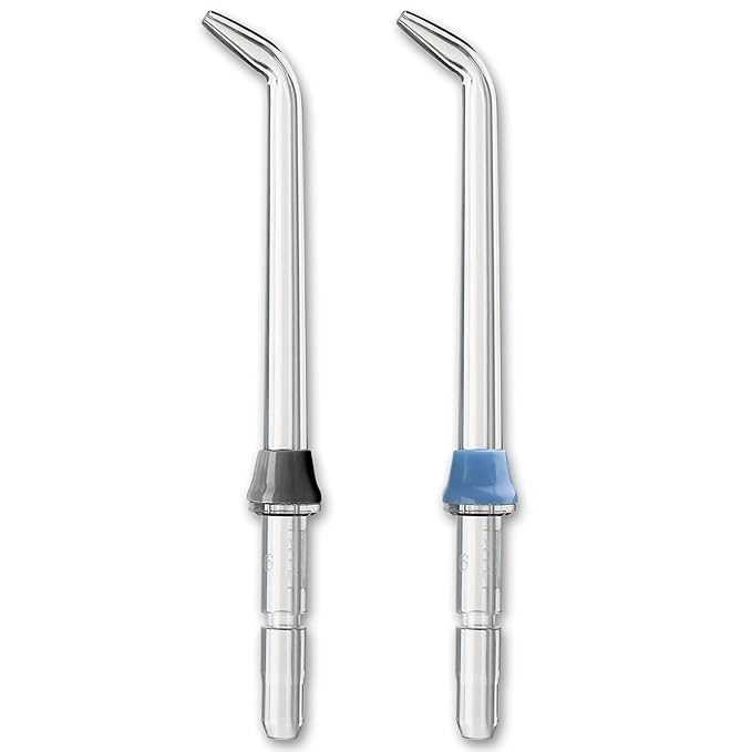 Waterpik Genuine Precision Tips Replacement for Cordless Handheld Water Flossers (Formerly Classic Jet) Refill Heads Nozzles JT-450E, 2 Count (assorted colors)