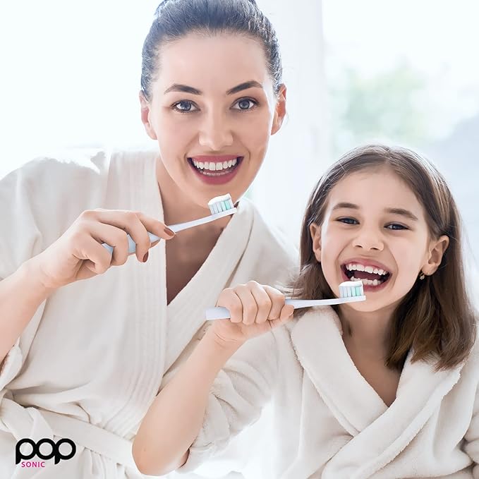 Pop Sonic Replacement Toothbrush Heads (Pack of 2) - Toothbrush Head w/Super Soft Dupont Tynex Nylon Bristles (Pro 2.0 Sonic)