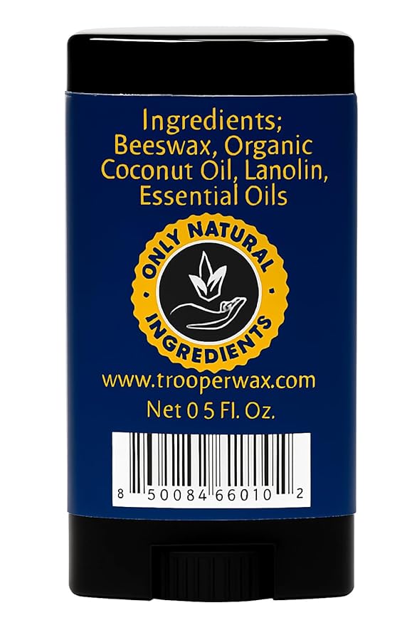Mustache Wax - Medium Hold - Bay Rum Scent - 0.5 oz Twist-Up Oval Tube