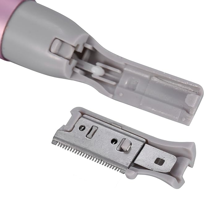 Yosooo Facial Hair Trimmer for Women, Portable Electric Face Eyebrow Hair Body Blade Razor Shaver Remover Trimmer (Pink)