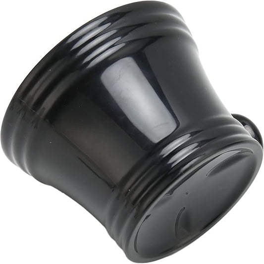 JTLB Black Plastic Large Capacity Shaving Soap Bowl with Handle, Comfortable Grip, Portable Shave Mug for Barber Home Travel, Excellent Material, Lasting Durability
