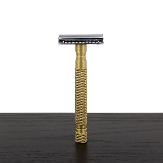 West Coast Shaving Vintage Collection Razor 78BR, Brass (WCS Exclusive Open Comb (Toothsome))