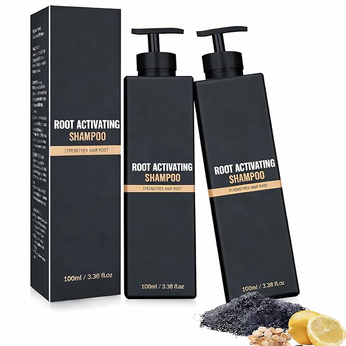 2Pcs Root Activator Shampoo - Hair Growth Root Activator Shampoo for Men and Women - Natural Formula for Hair Loss and Thinning Hair