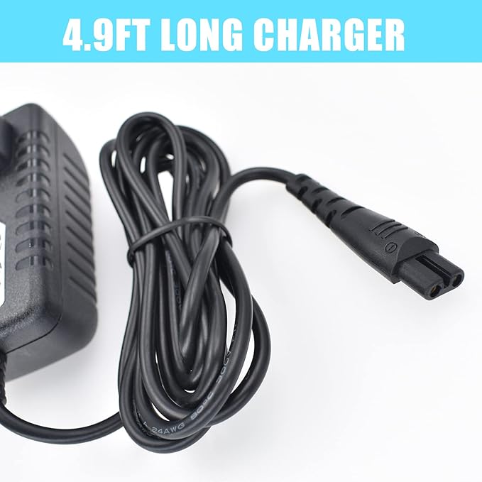 Replacement Charger for Remington Shaver F5-5800 F7800 F5800 F5790 F4790 R5150 R6130 R-6150 MS2-390 MS3-2700 MS680 R9100 Electric Razor Trimmer PA1204N Power Cord