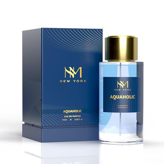 NOURISH MANTRA NM New York Aquaholic Luxury Perfume | Premium Long Lasting Fragrance Spray | With Aromatic Blend of Aquatic & Fresh Notes | Unisex Perfume | 100 ml