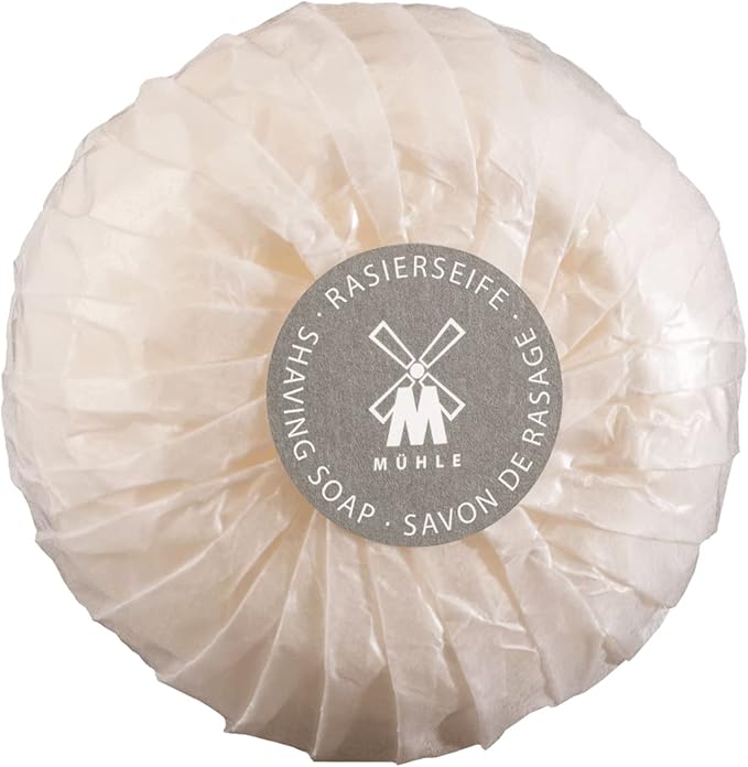 MÜHLE Porcelain Dish with Grapefruit & Mint Shaving Soap, 65 Grams – Shave Soap for Men, Rich & Light Soap Formula, Nurturing Solid Shave Soap Lather, Cooling Effect On Skin