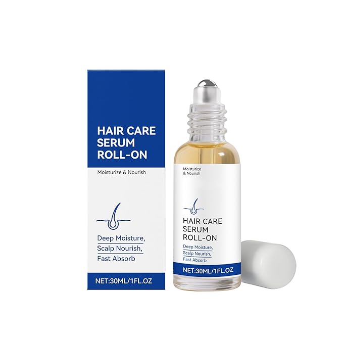 30ml Hair Growth Serum Roll On for Thinning Hair – Scalp Treatment with Ginger & Rosemary Oil to Reduce Hair Loss, Strengthen Roots & Nourish Dry Itchy Scalp