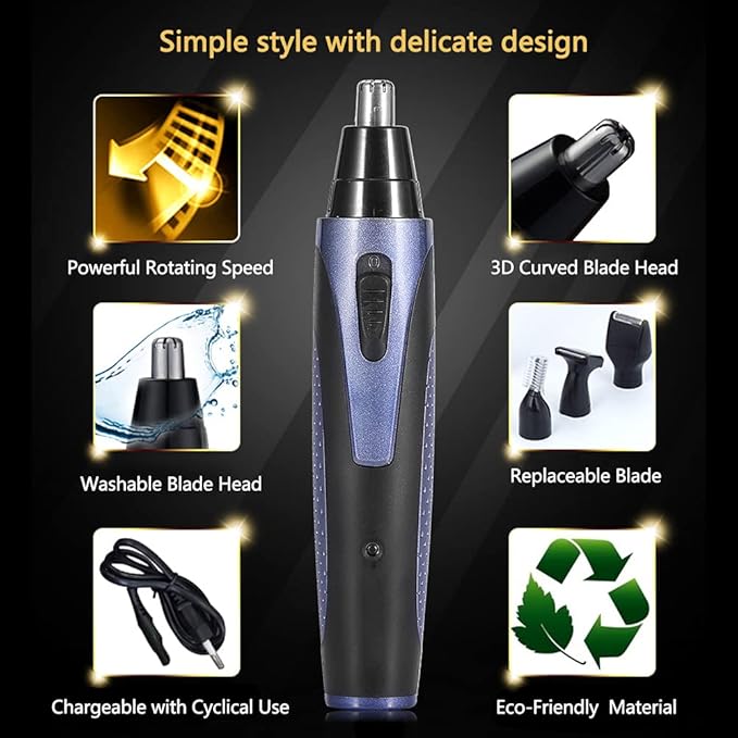 Nose Hair Trimmer, Hair Grooming Tool for Nose, Beard, and Head, Cordless and Easy to Use, Compact Design for Men’s Grooming Needs