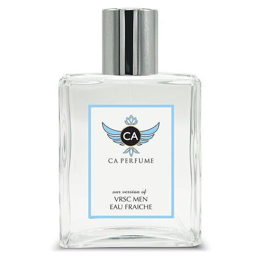 CA Perfume Impression of Vrs Men Eau Fraiche Woody Aquatic Scent Long Lasting Cologne for Men Signature Scent for Day and Night Wear 3.4 Fl Oz 100ml
