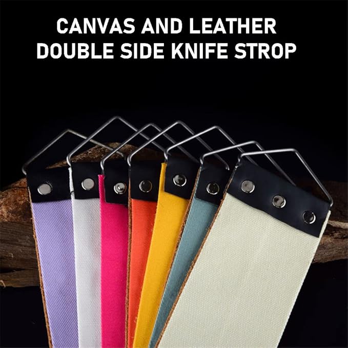 2 Pack Straight Razor Strop Leather Sharpening Strap Sharp Edge Blade Sharpener Strops for Barber Straight Edge Razors Shaving Knife Folding Knife Pocket Knives Starter Beginners