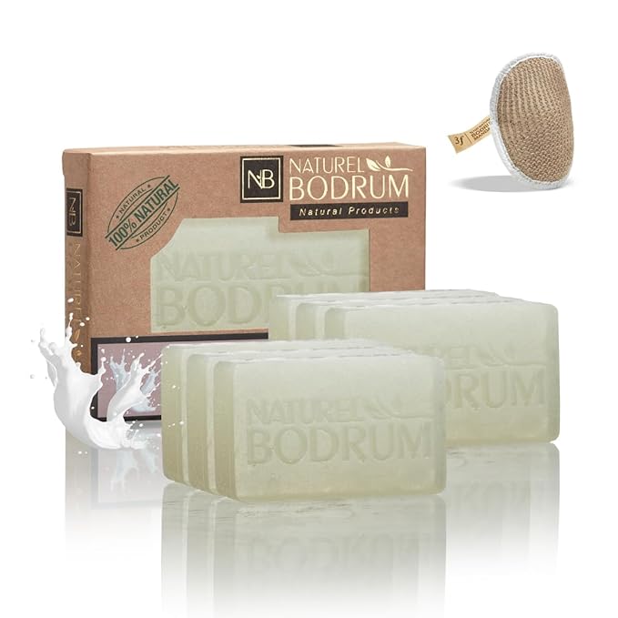 Donkey Milk Organic Soap Bar for Women and Men, Pack of 6 Glycerin Soap Bars - Skin Regeneration & Moisturizing Soap with Vitamins, Proteins & Natural Oils - Natural & Vegan Spa Gift, All Skin Types
