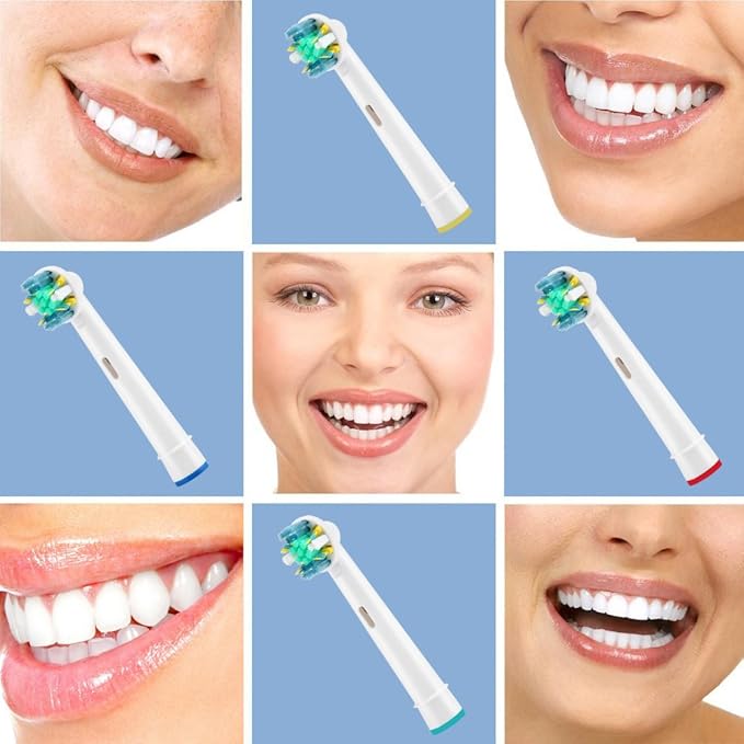 Toothbrush Replacement Heads Refill for Oral Electric Toothbrush Pro 1000/3000/5000/7000, Vitality Floss Action, 8 Count with Covers