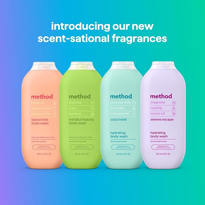 Method Body Wash, Serene Escape, Magnolia + Rose Hip + Monoi Oil notes, 18oz