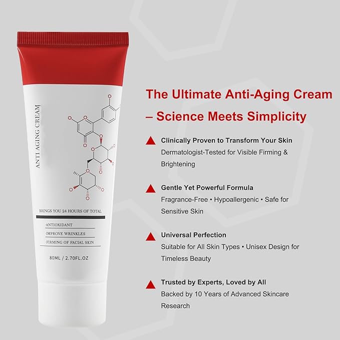 Skincare All In One Anti-Aging Cream, Sensitive Skin Hydrating Face Cream, Treatment Face Moisturizer Anti Aging Face Cream, Suit For Men And Women 2.7 Fl.Oz