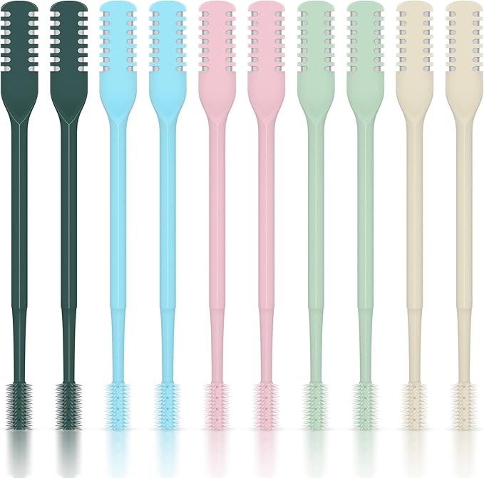10 Pcs Nasal Hair Cutter, 2025 New 2-in-1 Double Sided Nose Hair Trimmer, 360° Rotating Manual Nose Hair Trimmer for Men and Women, Portable Professional Nasal Remover for Home Travel Essentials