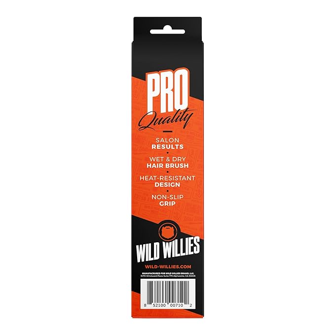 Wild Willies Round Beard Brush, The Better Brush - Round Bristle Beard Hair Brush for Men, Heat-Resistant Curling Comb for Blow Drying - Premium Grooming Tool for Styling Hair or Beard, All Hair Types