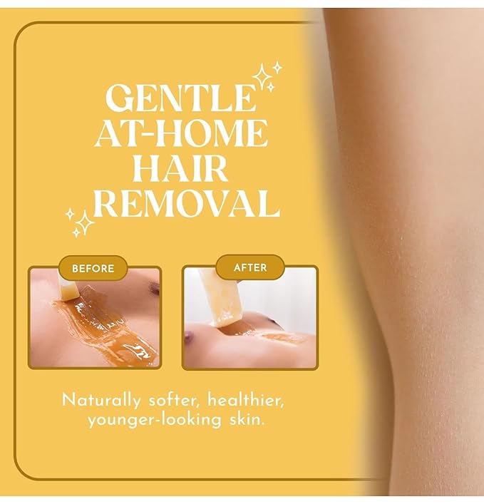 MOOM Organic Hair Removal Sugar Wax for Men with Aloe Vera & Chamomile – Soft Wax for Sensitive Skin & Men Hair - Perfect for Back, Chest, Eyebrow & Body - 12 oz Jar (Strips & Sticks NOT Included)