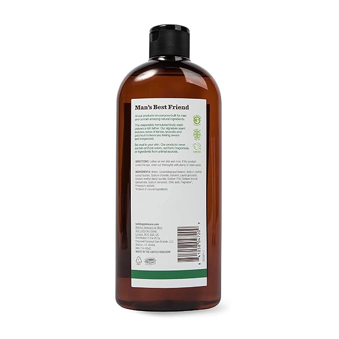 BULLDOG Mens Skincare and Grooming Body Wash, Original, 16.9 Fluid Ounce