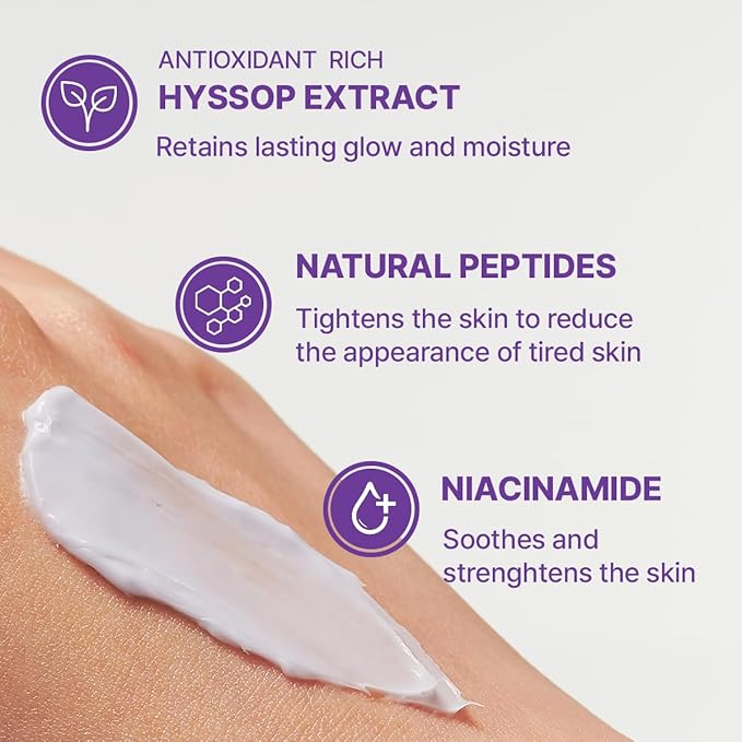 ARENCIA Hyssop Blurring Cream, Intense Collagen Face Moisturizer & Night Repair Cream for Anti-Aging, Nourishing Skin Barrier, Premium Korean Skincare, 1.76oz