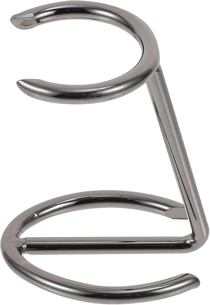 Ferroalloy Razor Brush Stand and Shaving Razor Organizer for Men, Gunmetal Bathroom Storage Rack, Beard Grooming Holder for Home and Travel