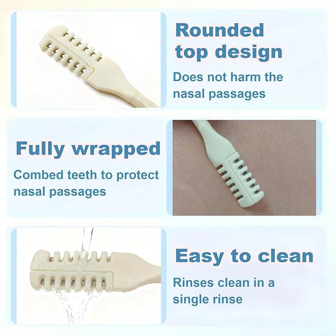 6PCS Ear and Nose Hair Trimmer, Double-Sided Nose Hair Cutter Trimmer Upgrade, Portable 360 Degree Rotating Manual Nasal Hair Scissors for Women and Men, 2-in-1 Recortadora De Pelo De Nariz