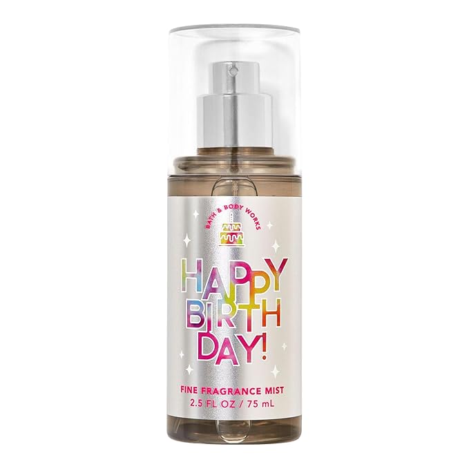 Bath and Body Works Fine Fragrance Mist Travel Size Mini Purse Spray 2.5 Ounce (Happy Birthday)