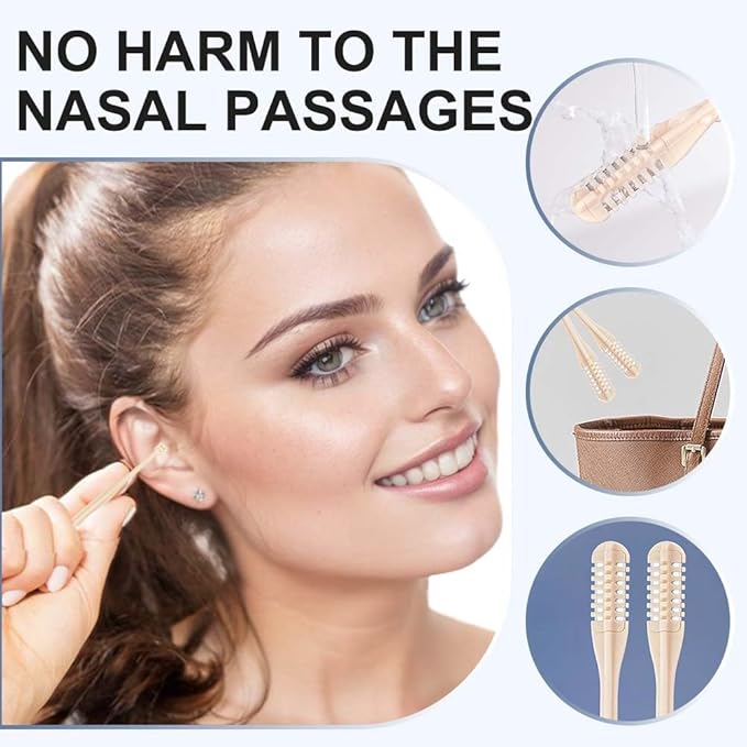 2-in-1 Nasal Hair Cutter, 2026 Upgraded Double Sided Nose Hair Knife, Portable Manual 360° Rotating Nose Hair Trimmer with for Women Men, Beige (12)