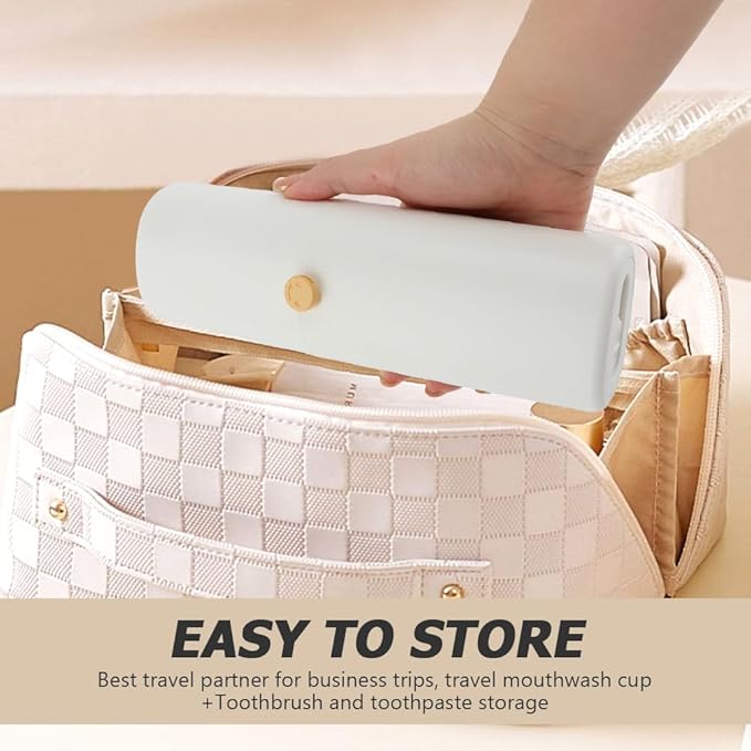 Xiaokeis Toothbrush Travel Holder for Electric Toothbrushes, Portable Travel Toothbrush Case, Tooth Brush and Toothpaste Cover for School, Traveling, Camping, Business Trip and Bathroom
