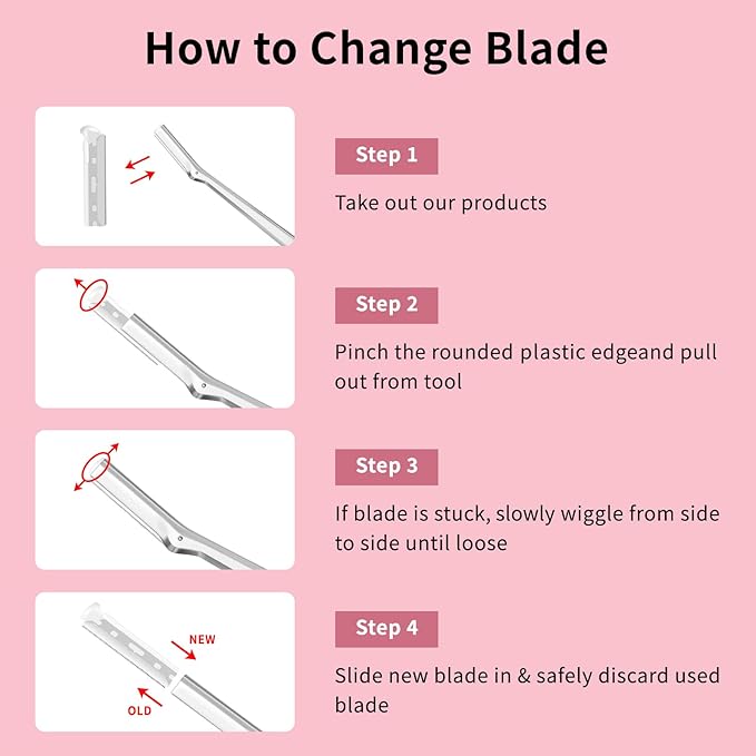 Replacement Blades Compatible with Tweezerman Facial Razor, 20 Count (Pack of 1)