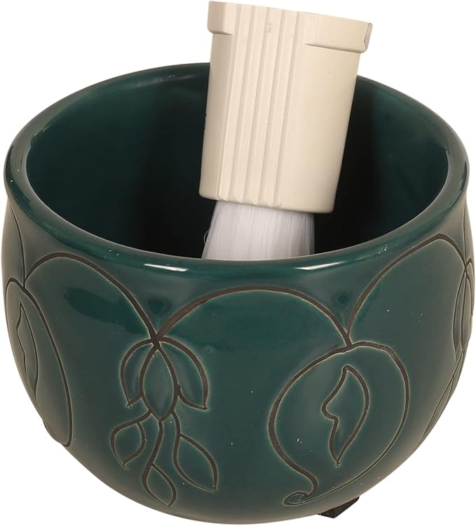 3x4 Inch Shaving Bowl for Men, Handmade Pottery Ceramic Shaving Soap & Cream Bowl – Portable Shaving Mug for Dad & Grandpa by ABHANDICRAFTS (AB-SBOWL-006)