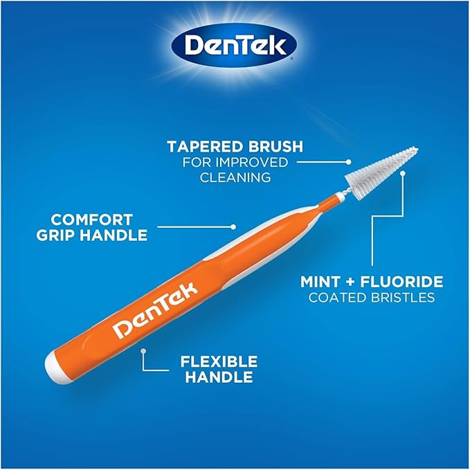 DenTek Easy Brush, Orange and White, Corded Electric, Toothbrush, 10 Count (Pack of 2)