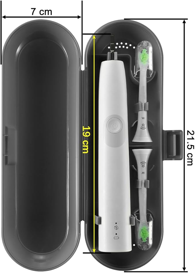 Cosmos Pack of 2 Plastic Travel Case Toothbrush Carrying Case Holder Container Compatible with Oral B Pro and also for Sonicare & Other Toothbrush