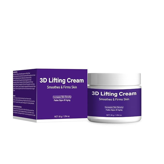 3D Lifting Cream - Anti-Aging Cream - Smoothes Skin, Firms Elasticity, Enhances Skin Density - For Facial and Neck Wrinkles 1.7 fl oz