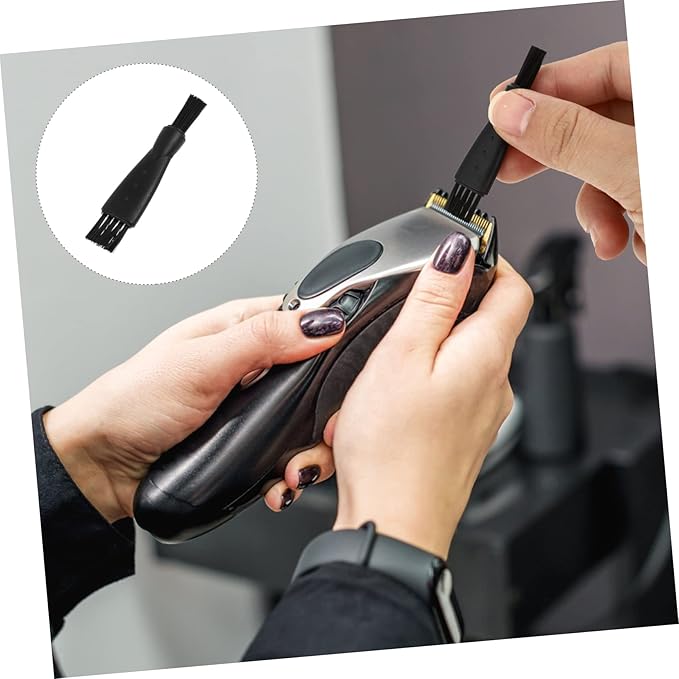 NOLITOY 10pcs Black Electric Shaver Cleaning Brushes Double-Sided Hair Cleaner for Easy Grooming and Dust Removal Compatible Shavers for Home and Travel Use