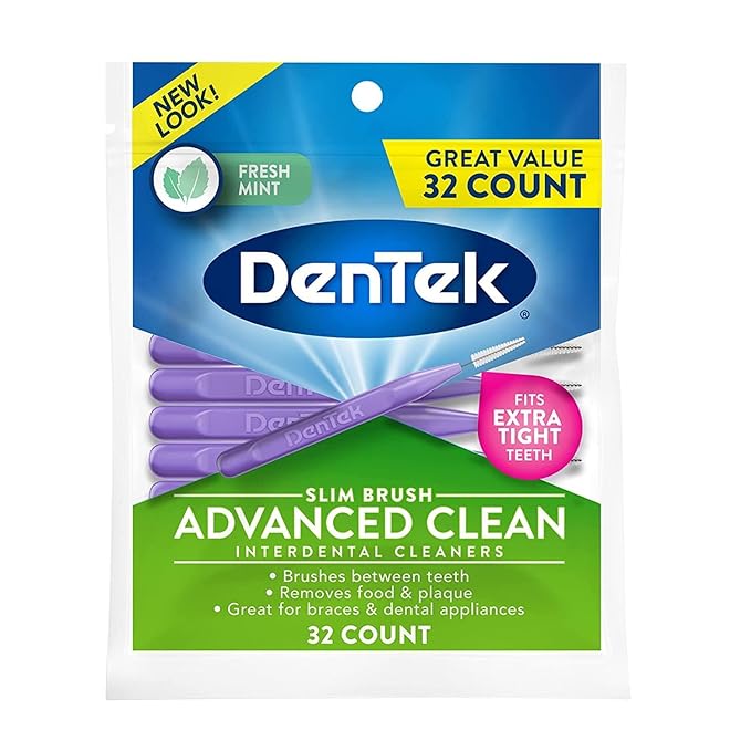 DenTek Slim Brush Interdental Cleaners 32 Count (Pack of 6)