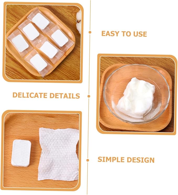 Compressed Makeup Remover Pads Non-Woven Facial Cleansing Rounds for Makeup Removal Skin Care and Nail Polish Pack