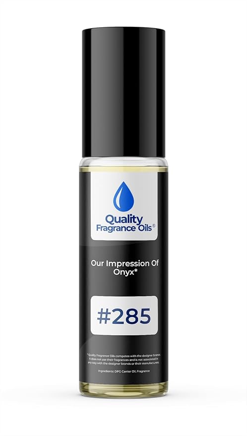 Quality Fragrance Oils' Onyx Impression #285 | Long-Lasting Perfume Oil, Alcohol-Free, Strong Scent, 10ml Roll-On | Affordable Alternative to Designer Fragrances