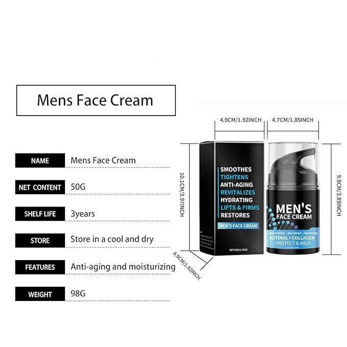 Face Moisturizer, Wrinkle Cream for Women, Promotes Collagen Production for Youthful Skin, Soothes Irritated and Sensitive Skin