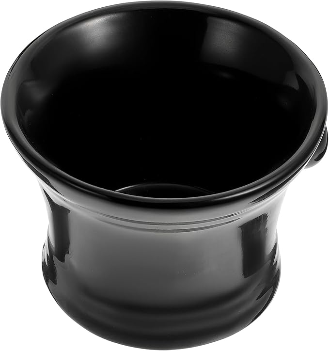 SAFIGLE Men’s Shaving Soap Bowl Black Ceramic Foaming Container Shaving Mug for Barber Shop and Daily Shave Accessories