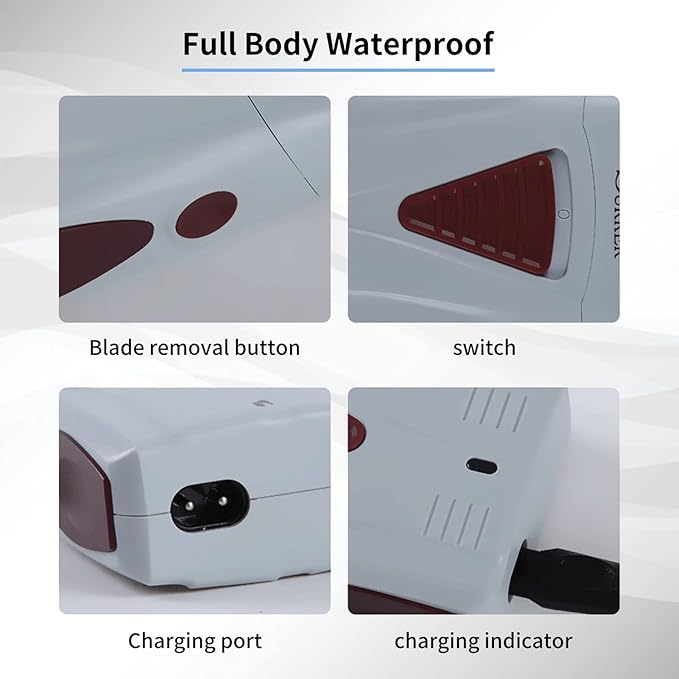 Electric Double Foil Shaver, Cordless 2-in-1 Hair Trimmer, Multifunctional Grooming Tool