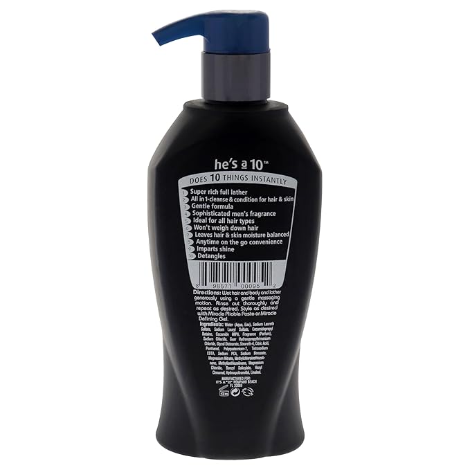 He Is A Miracle 3-In-1 by Its A 10 for Men - 10 oz Shampoo, Conditioner and Body Wash