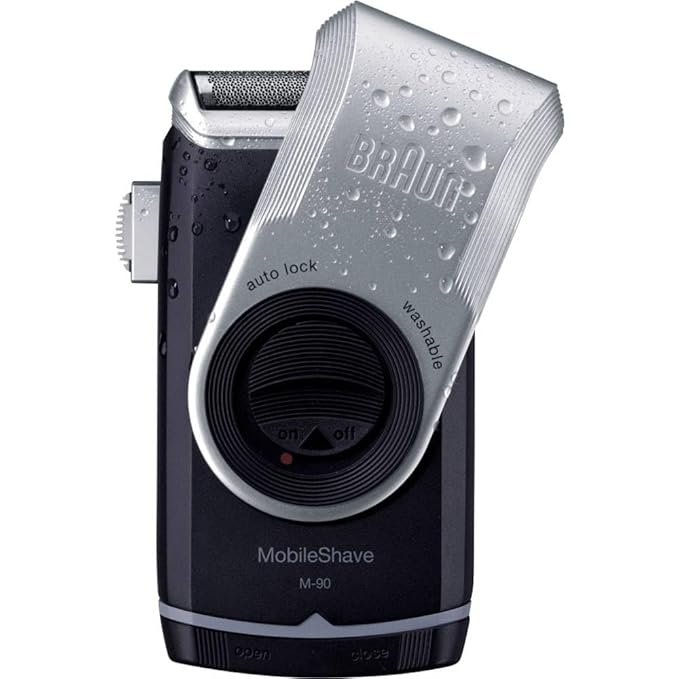Braun Pocket M90 Rasierer Stainless Steel Battery Powered Shaver